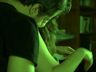 cute miriam prado undresses, strips, and gets her shaved pussy licked in the kinky library