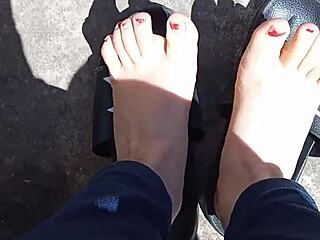 Feet Relax in Sun Before Pedicure