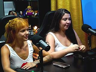 flora vip shows tits and ruan flashes cock on podcast