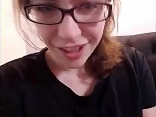 Cute Nerd Masturbates In Panties Sexting