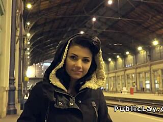 Hungarian Hottie Bangs Huge Cock Outdoors