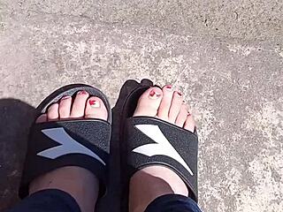 Feet Relax in Sun Before Pedicure