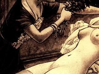 Vintage Erotic Drawings in Classic Cartoon Style