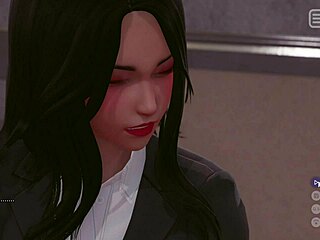 3D animated Asian game with big cock and 69 oral sex
