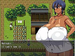 Tanned Natsuki Bathes Naked