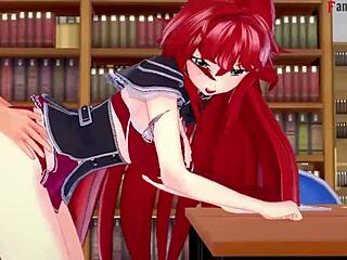 Rias Gremory begs for wild sex in fantasy anime!