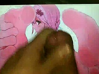Anime feet cum tribute, intriguing and hot