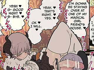 Handsome futanari lady, show that cock to the magical novice girl!