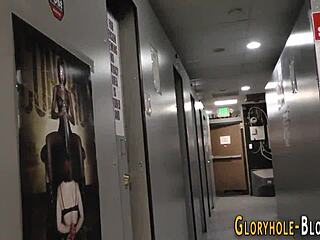 Milf dominates interracial anal with intense gloryhole action.