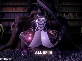 Widow Maker dominates with big ass in 3D cartoon hentai PMV