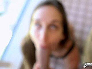 Cewek tetangga Mystica Jade jadi pelacur kotor buat kontol besar James Deen