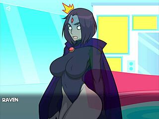 2D porn game with anime-style Raven from Foxicube Games