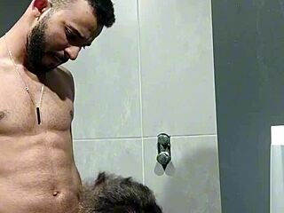 Did you see that guy staring at me in the gym? I took him to the bathroom and made him suck my cock.