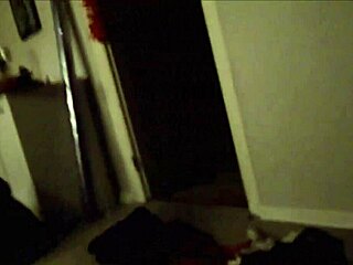 Homemade BDSM with Blindfolded Amateur in Handcuffs Showing Shaved Pussy on Webcam