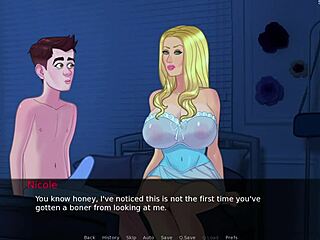 Stepmom seduces son with big cock in 3D hentai game
