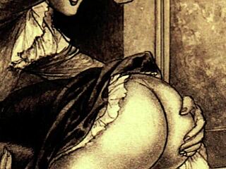 Vintage Erotic Drawings in Classic Cartoon Style