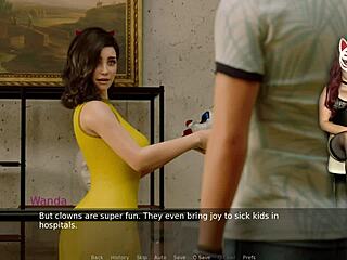 Gamer girl in stockings and see through bra in action
