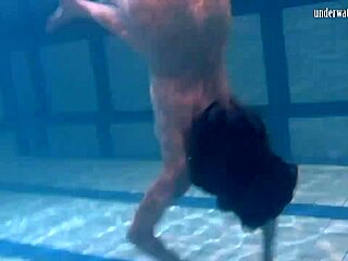 Ivetta plays seductively in pool, drawing all eyes