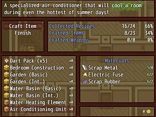 Watching porn with big-titted woman in hentai zombies retreat part 5