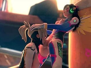 horny mercy gives dva a sloppy deep throat session