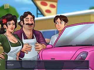 Hentai game with PC gameplay and anime style called Summertime Saga