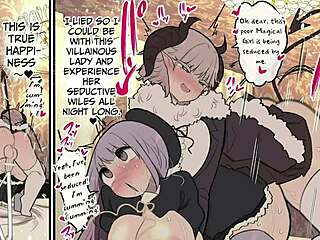 Handsome futanari lady, show that cock to the magical novice girl!