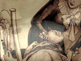 Vintage erotické kresby v klasickém kresleném stylu