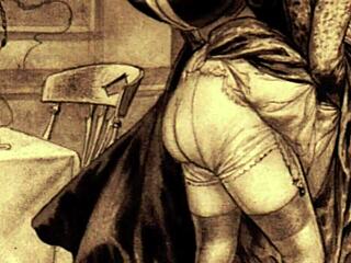 Vintage Erotic Drawings in Classic Cartoon Style