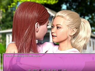 Hot blonde bestie's curves ignite summer city heatwave