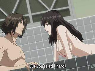 Horny step siblings indulge in taboo hentai bath time