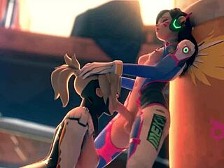 horny mercy gives dva a sloppy deep throat session