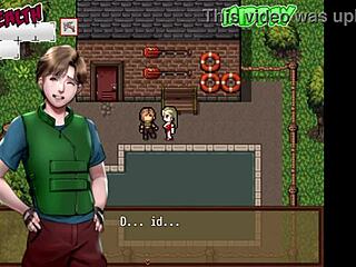 Watching porn with big-titted woman in hentai zombies retreat part 5