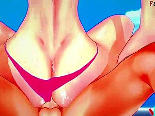 Dark magician girl in bikini from Yu-Gi-Oh fantasy