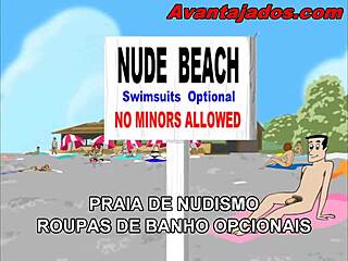 Cartoon porn with hot gay men in an orgy on the beach