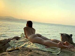 Beautiful Redhead Asks Stranger For Sunscreen On Nudist Beach