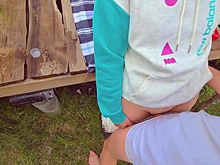 Explore outdoor pegging with cum panties and creampie delight