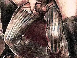 Beautiful and erotic illustrations of women from the past