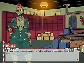 Clausova skrivna presenečenja božična hentai igra ep 4 z šefovim velikim kurcem