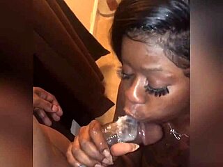 you see this wet sloppy blowjob on big black dick?