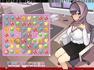 Tsundere milf in hentai game teases with massive tits! 😘