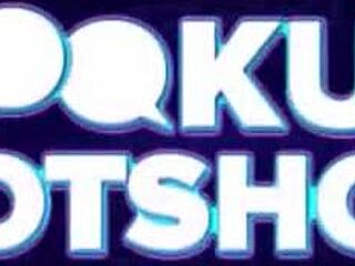 blonde bombshell naomi swann expertly drains huge rods with ease.