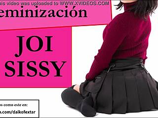 A sissy in a miniskirt gets fucked with a strapon