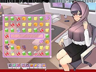 ヘンタイゲームのツンデレ熟女、巨乳でからかう！😘