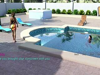 Bold wife and stepmother in erotic game scenario