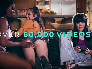 I Lick My Ex-Girlfriend's Pussy in Group Lesbian Fun with Adria Rae