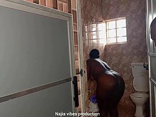 Quickie with Boss's Daughter in Bathroom Turns Wild. Bent Over for Fast Doggystyle Fun.