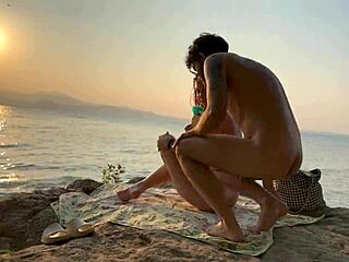 Beautiful Redhead Asks Stranger For Sunscreen On Nudist Beach