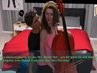 Bold wife and stepmother in erotic game scenario