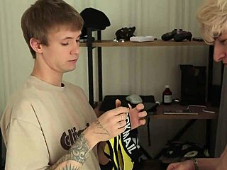 so, these two cute twinks lured a hung student into wild action.