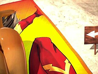 Oily Babe's Pussy Pounded Hard in 3D Beach Animation